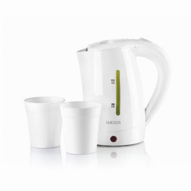 Haeger - EK-10W.015A tetera eléctrica 0,5 L 1100 W Blanco
