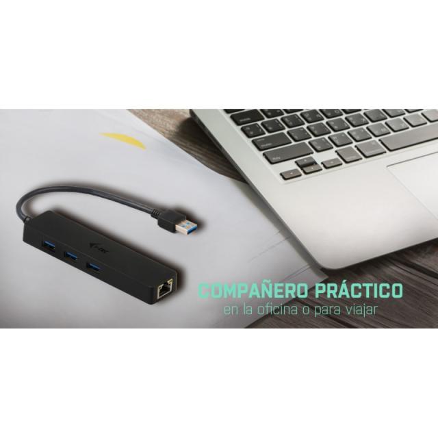 i-tec - Advance USB 3.0 Slim HUB 3 Port + Gigabit Ethernet Adapter