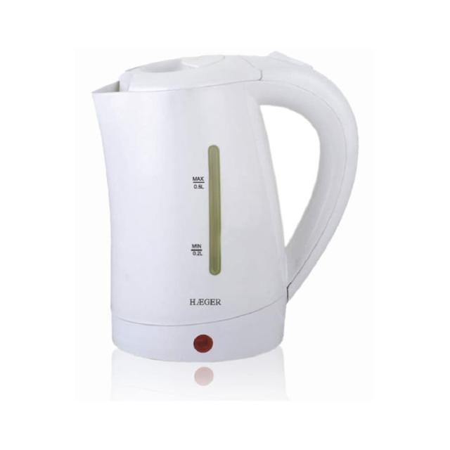 Haeger - EK-10W.015A tetera eléctrica 0,5 L 1100 W Blanco