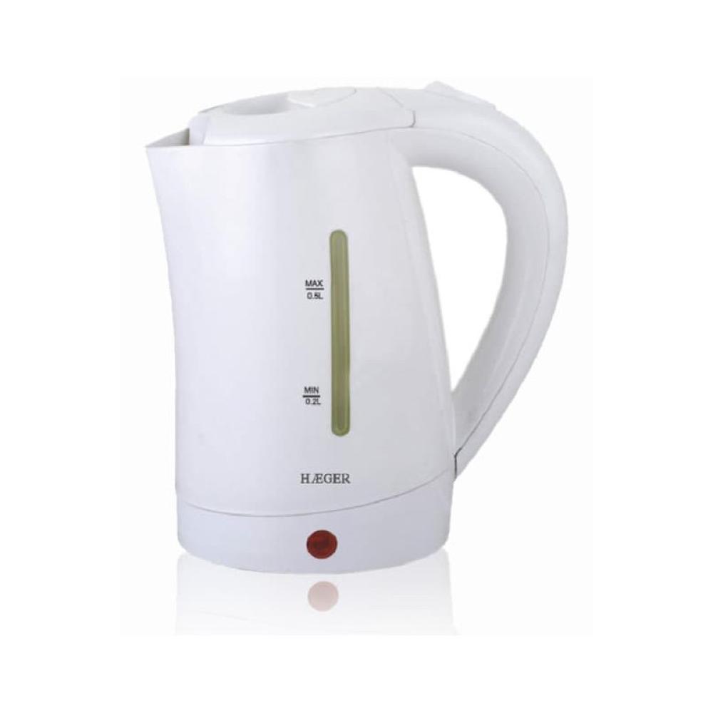 Haeger - EK-10W.015A tetera eléctrica 0,5 L 1100 W Blanco