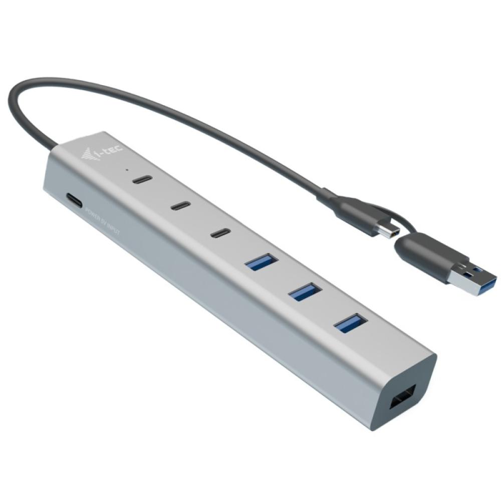 i-tec - USB-C/USB-A Charging Metal HUB 7 port (3x USB-C, 4x USB-A)
