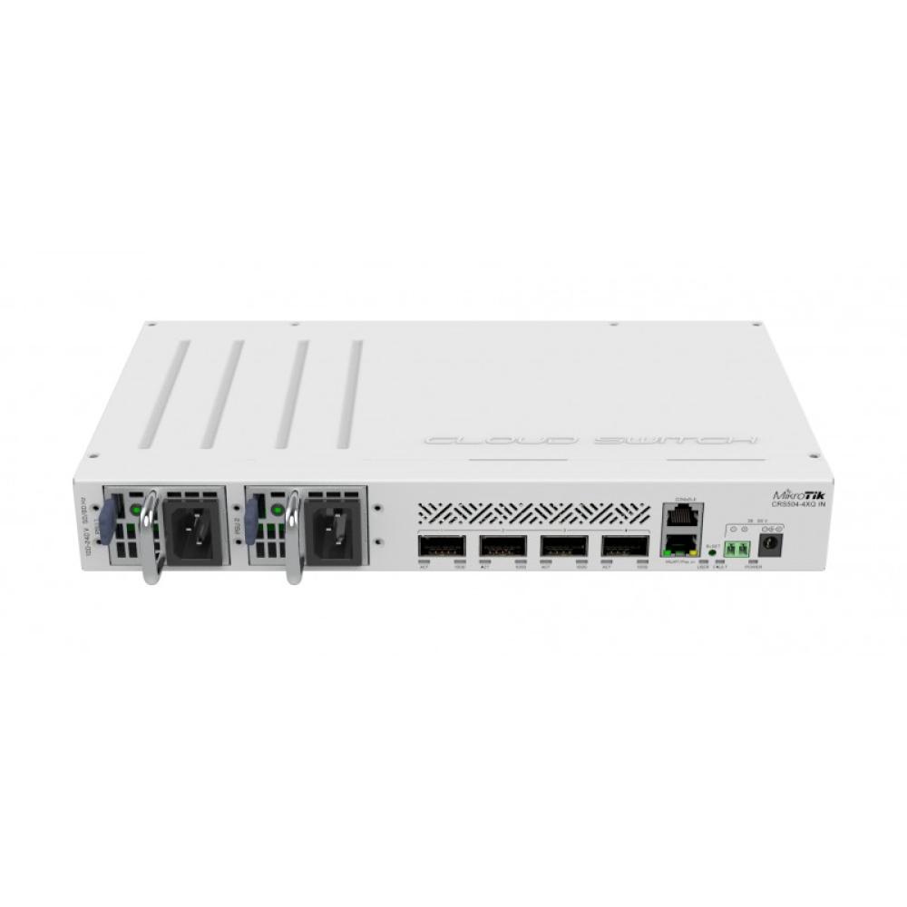 Mikrotik - CRS504-4XQ-IN switch Gestionado Fast Ethernet (10/100) Energía sobre Ethernet (PoE) Blanco