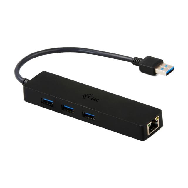 i-tec - Advance USB 3.0 Slim HUB 3 Port + Gigabit Ethernet Adapter