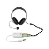 StarTech.com - Adaptador de Auriculares con Micrófono Mini-Jack 3,5mm 4 pines a Conectores de Auriculares y de Micrófono - M a 2
