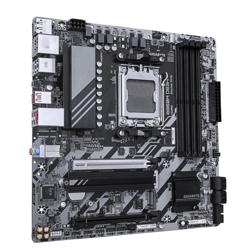 GIGABYTE - B850M DS3H Placa Base - Procesadores AMD Ryzen Serie 9000, 16+2+2 fases VRM digitales, hasta 8200MHz DDR5 (OC), 1xPCI