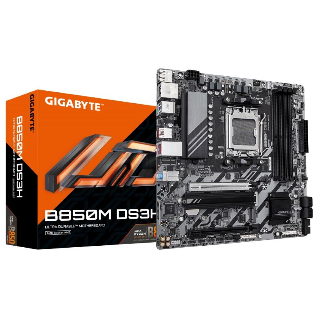 GIGABYTE - B850M DS3H Placa Base - Procesadores AMD Ryzen Serie 9000, 16+2+2 fases VRM digitales, hasta 8200MHz DDR5 (OC), 1xPCI