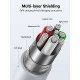 Ugreen - cable USB 2.0 A lightning 2m, 5V/2.4A iPhone 7 / 7plus / 6S/ 6 / 6 Plus, iPhone 5s/5c/5, iPad Mini/Mini 2, iPad 1 m Bla