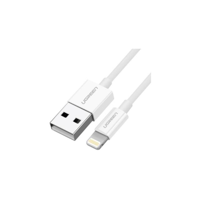 Ugreen - cable USB 2.0 A lightning 2m, 5V/2.4A iPhone 7 / 7plus / 6S/ 6 / 6 Plus, iPhone 5s/5c/5, iPad Mini/Mini 2, iPad 1 m Bla