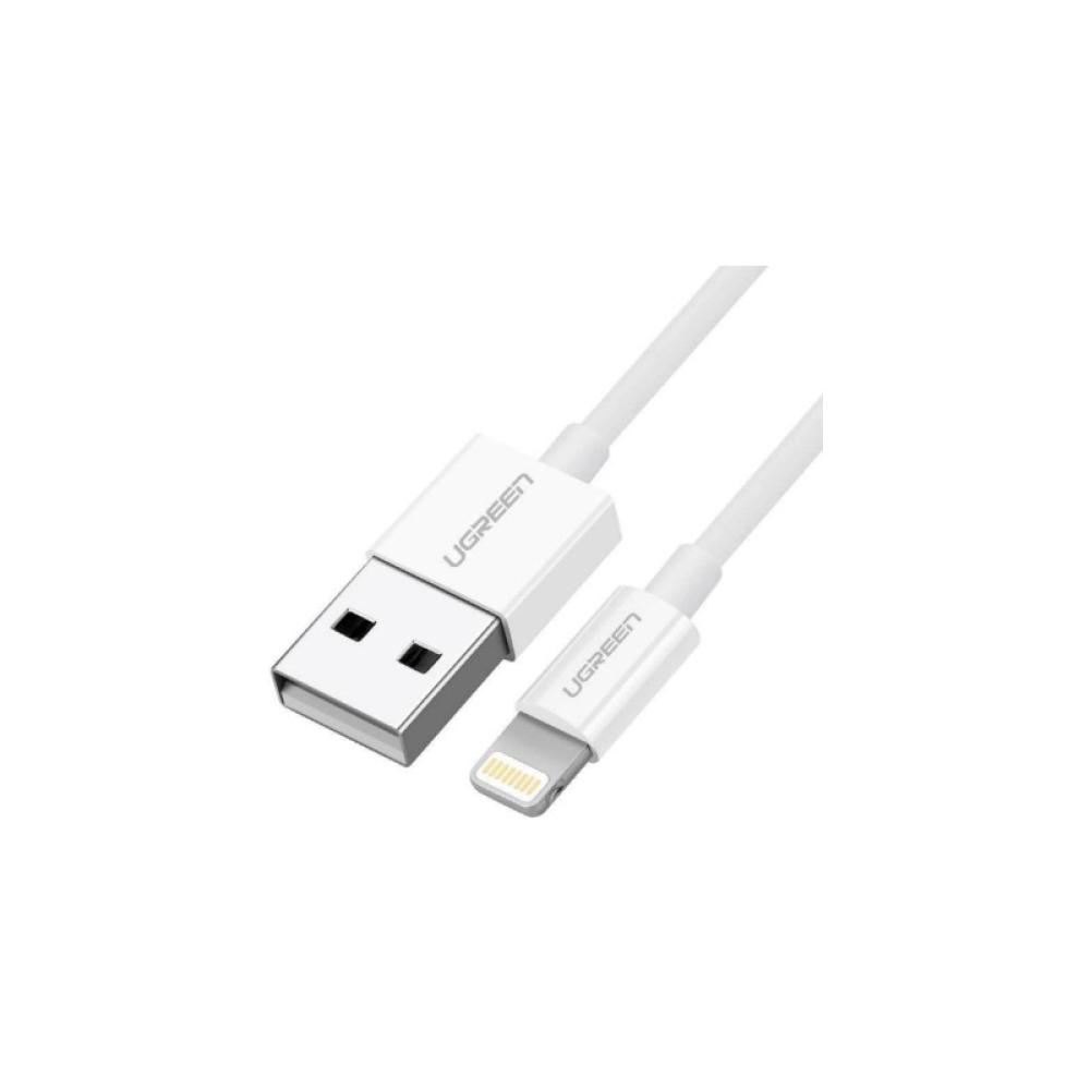 Ugreen - cable USB 2.0 A lightning 2m, 5V/2.4A iPhone 7 / 7plus / 6S/ 6 / 6 Plus, iPhone 5s/5c/5, iPad Mini/Mini 2, iPad 1 m Bla