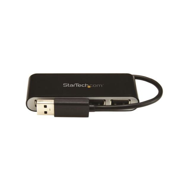 StarTech.com - Concentrador Ladrón USB 2.0 de 4 Puertos con Cable Integrado - Hub Portátil USB 2.0
