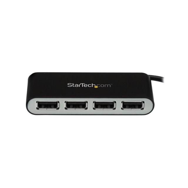 StarTech.com - Concentrador Ladrón USB 2.0 de 4 Puertos con Cable Integrado - Hub Portátil USB 2.0