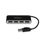 StarTech.com - Concentrador Ladrón USB 2.0 de 4 Puertos con Cable Integrado - Hub Portátil USB 2.0