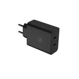 Motorola - TurboPower 125W Duo Charger Universal Negro Corriente alterna Carga rápida Interior
