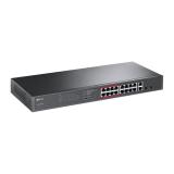 TP-Link - TL-SL1218MP switch No administrado Fast Ethernet (10/100) Energía sobre Ethernet (PoE) Negro