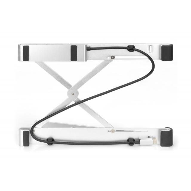 Digitus - Soporte variable para notebook con hub USB-C™ integrado, 5 puertos