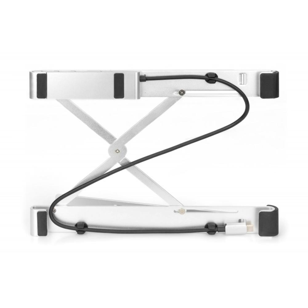 Digitus - Soporte variable para notebook con hub USB-C™ integrado, 5 puertos
