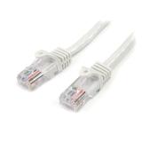 StarTech.com - Cable de Red de 5m Blanco Cat5e Ethernet RJ45 sin Enganches
