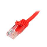 StarTech.com - Cable de Red de 0,5m Rojo Cat5e Ethernet RJ45 sin Enganches