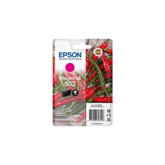 Epson - 503 cartucho de tinta 1 pieza(s) Original Rendimiento estándar Magenta - C13T09Q34010
