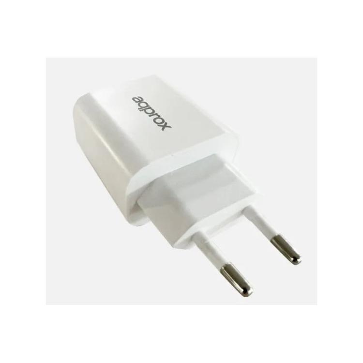 Approx - CARGADOR USB DE VIAJE/PARED 3.0 + CABLE TYPE-C 18W BLANCO Interior