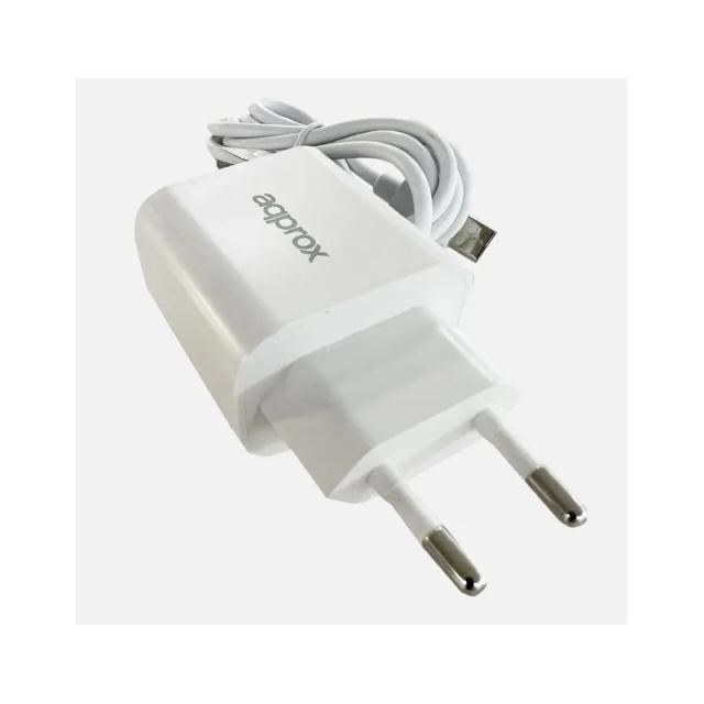 Approx - CARGADOR USB DE VIAJE/PARED 3.0 + CABLE TYPE-C 18W BLANCO Interior