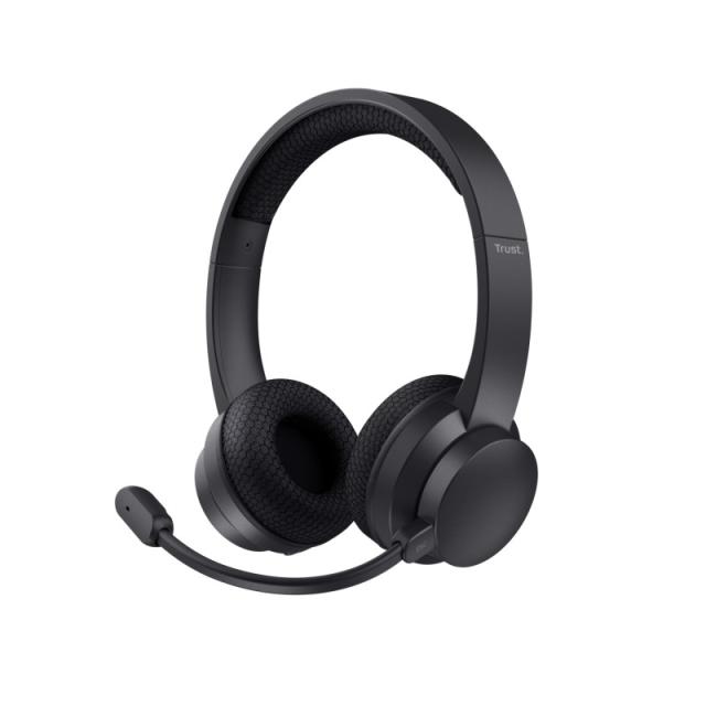 Trust - Ayda Auriculares Inalámbrico y alámbrico Diadema Llamadas/Música USB Tipo C Bluetooth Negro