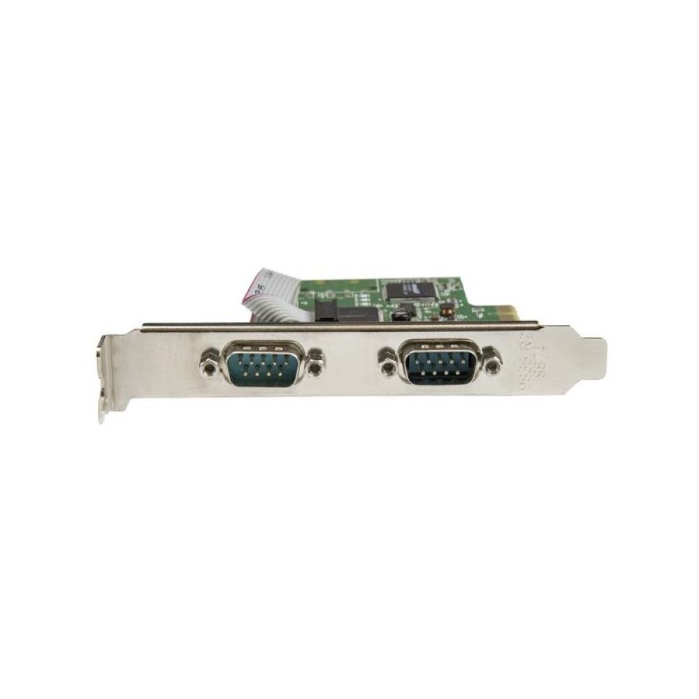StarTech.com - Tarjeta Serie PCI Express de 2 Puertos DB9 RS232 con UART 16C1050 - Adaptador Interno Serie PCI-E