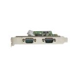StarTech.com - Tarjeta Serie PCI Express de 2 Puertos DB9 RS232 con UART 16C1050 - Adaptador Interno Serie PCI-E