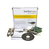 StarTech.com - Tarjeta Serie PCI Express de 2 Puertos DB9 RS232 con UART 16C1050 - Adaptador Interno Serie PCI-E