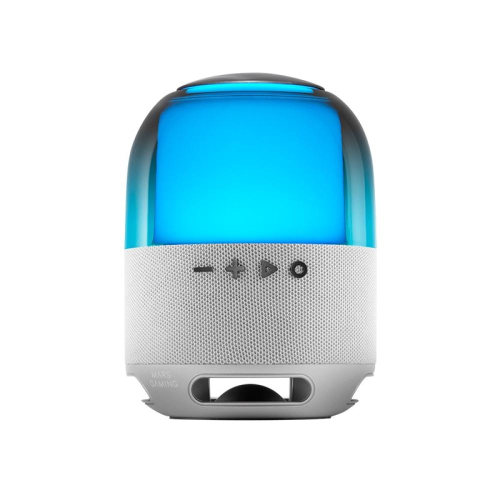 Mars Gaming - MS-Flow, Altavoz Portátil Bluetooth 15W, Iluminación Orbilight RGB 360°, Sonido Potente con Driver DeepB - MSFLOWW