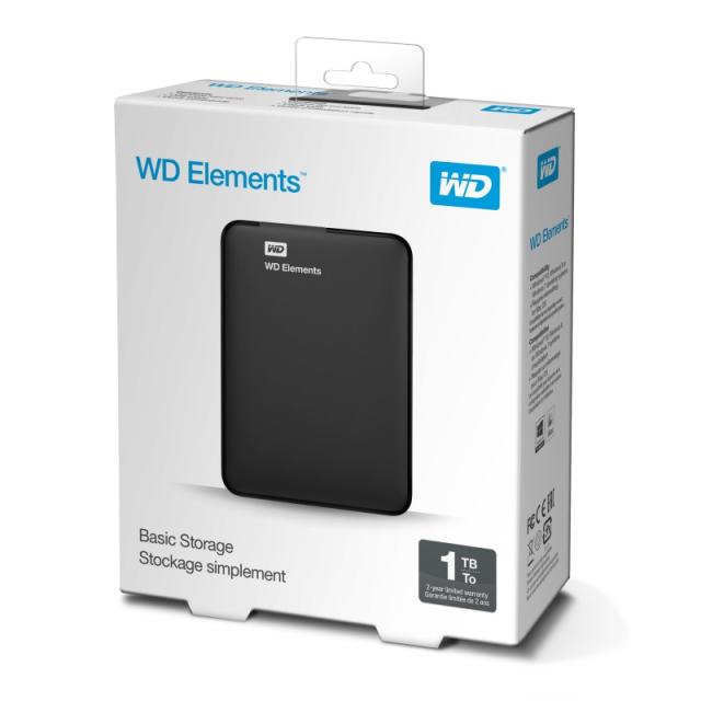 Western Digital - Elements Portable disco duro externo 1 TB 2.5" Micro-USB B 3.2 Gen 1 (3.1 Gen 1) Negro