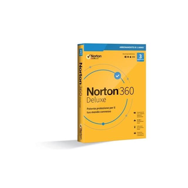 Norton - Norton 360 Deluxe 2020 Antivirus security Completo 3 licencia(s) 1 año(s)