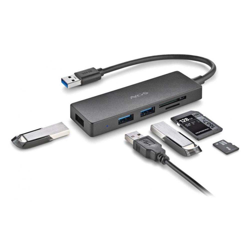 NGS - IHUB READER USB 3.2 Gen 1 (3.1 Gen 1) Type-A 5000 Mbit/s Negro