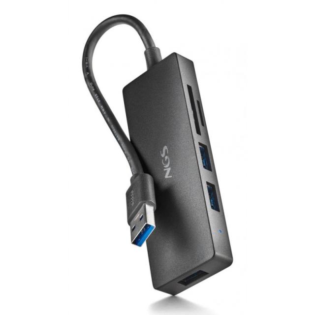 NGS - IHUB READER USB 3.2 Gen 1 (3.1 Gen 1) Type-A 5000 Mbit/s Negro