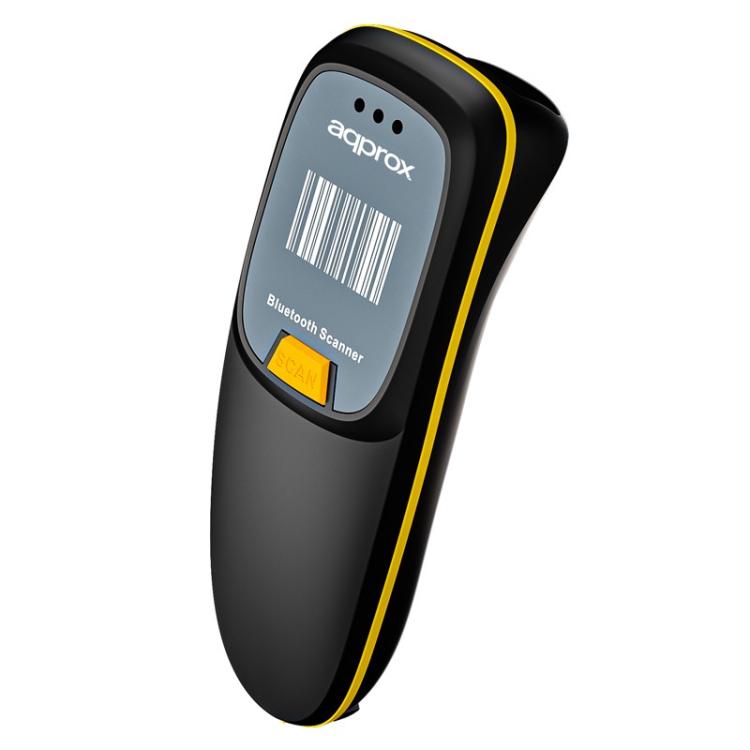 Approx - appLS23 Lector de códigos de barras portátil 1D/2D Ámbar, Negro