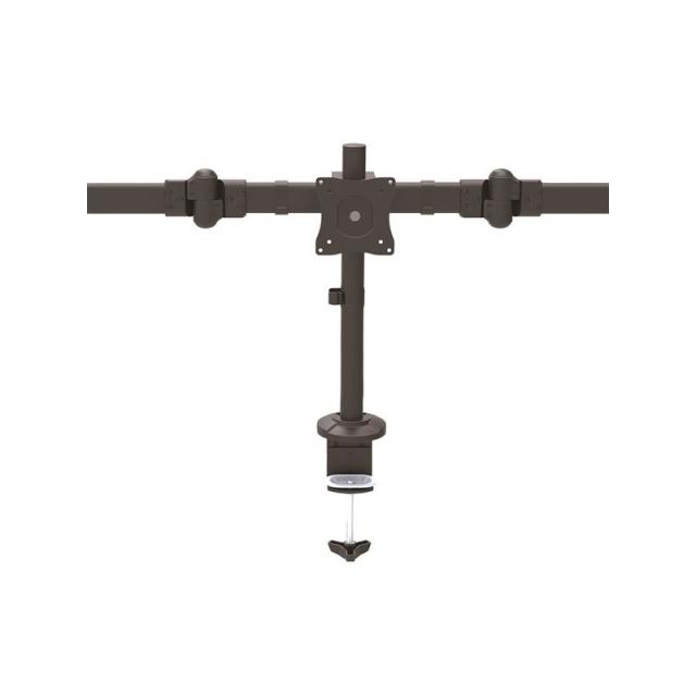 StarTech.com - Brazo para 3 Monitores de Montaje en Escritorio - Soporte VESA Ergonómico para 3 Monitores de hasta 27" - Mástil