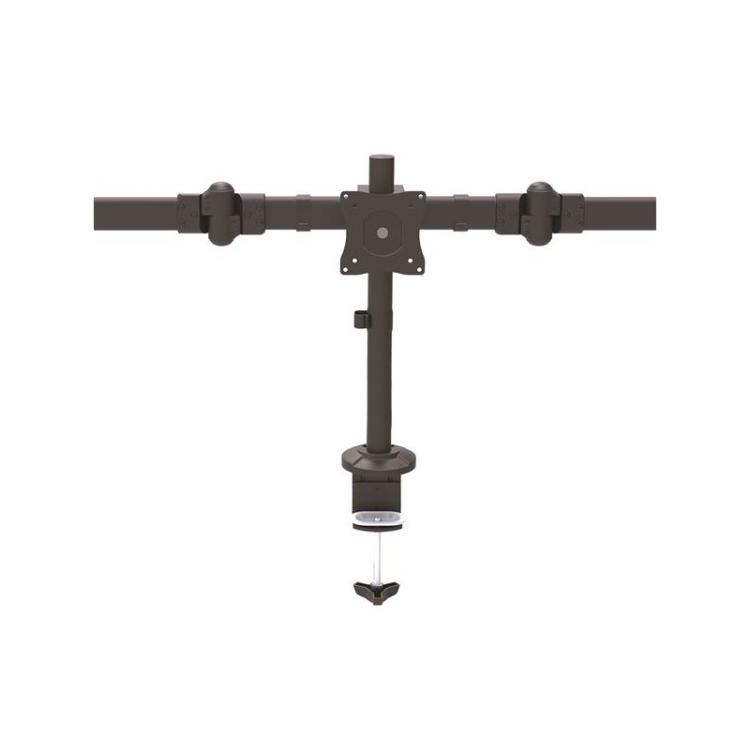 StarTech.com - Brazo para 3 Monitores de Montaje en Escritorio - Soporte VESA Ergonómico para 3 Monitores de hasta 27" - Mástil