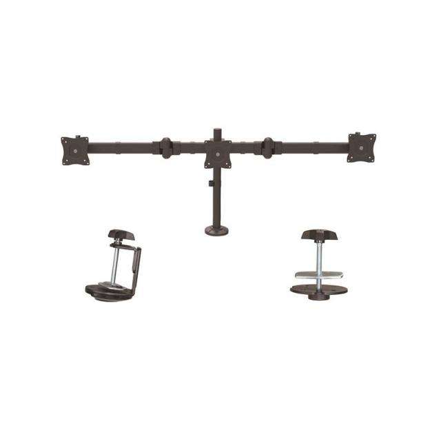 StarTech.com - Brazo para 3 Monitores de Montaje en Escritorio - Soporte VESA Ergonómico para 3 Monitores de hasta 27" - Mástil