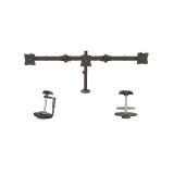 StarTech.com - Brazo para 3 Monitores de Montaje en Escritorio - Soporte VESA Ergonómico para 3 Monitores de hasta 27" - Mástil