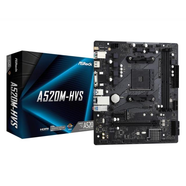 Asrock - A520M-HVS AMD A520 Zócalo AM4 micro ATX