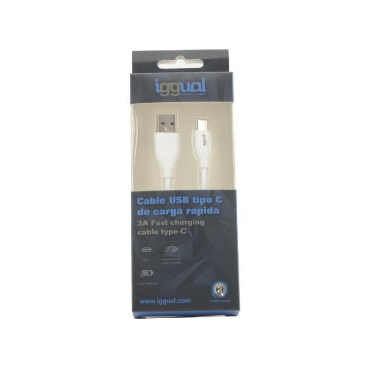iggual - Cable USB-A/USB-C 100 cm blanco Q3.0 3A