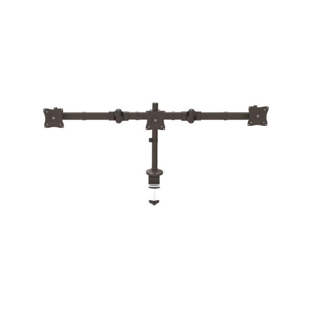 StarTech.com - Brazo para 3 Monitores de Montaje en Escritorio - Soporte VESA Ergonómico para 3 Monitores de hasta 27" - Mástil