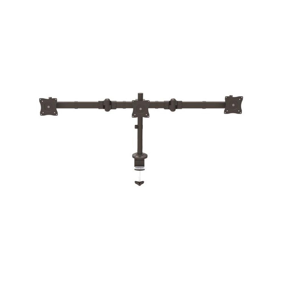 StarTech.com - Brazo para 3 Monitores de Montaje en Escritorio - Soporte VESA Ergonómico para 3 Monitores de hasta 27" - Mástil