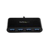 StarTech.com - Hub Concentrador USB 3.0 (5Gbps) de 4 Puertos - Ladrón USB-C a 4x USB A - Alimentado por el Bus