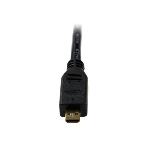 StarTech.com - Cable de 3m Micro HDMI a HDMI con Ethernet - Vídeo de 4K a 30Hz - Cable Adaptador Conversor Micro HDMI Tipo D de