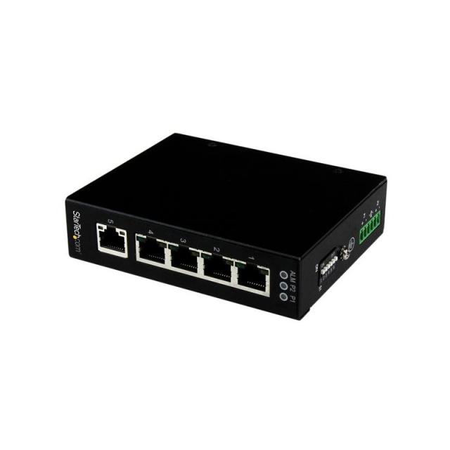 StarTech.com - Switch Conmutador Industrial Ethernet Gigabit No Gestionado de 5 Puertos RJ45 de Montaje en Pared o Carril DIN