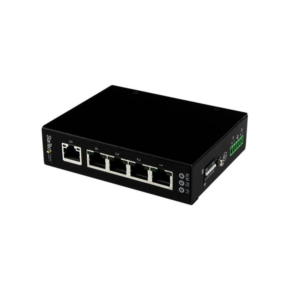 StarTech.com - Switch Conmutador Industrial Ethernet Gigabit No Gestionado de 5 Puertos RJ45 de Montaje en Pared o Carril DIN