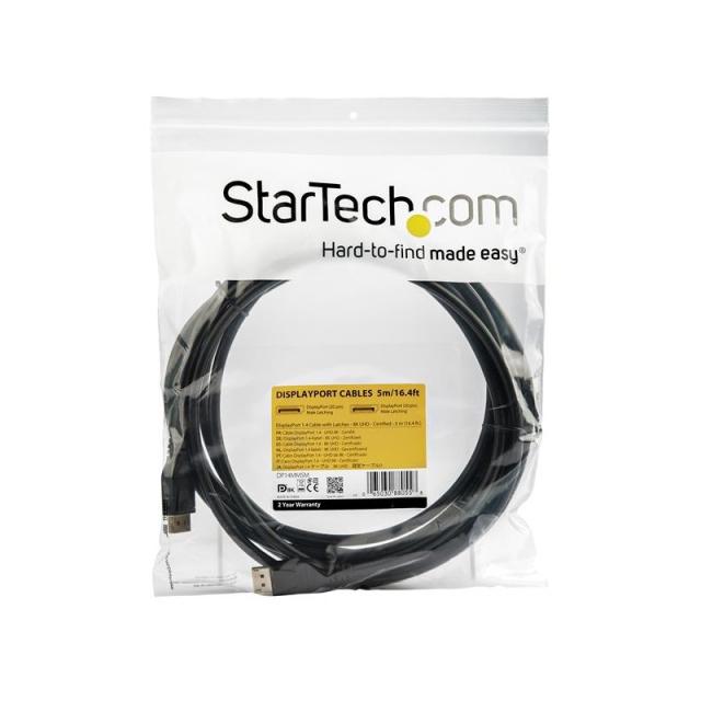 StarTech.com - Cable de 5m DisplayPort 1.4 con Certificación VESA - 8K 60Hz HBR3 HDR - Cable DP Super UHD - Cable Delgado DP 1.4