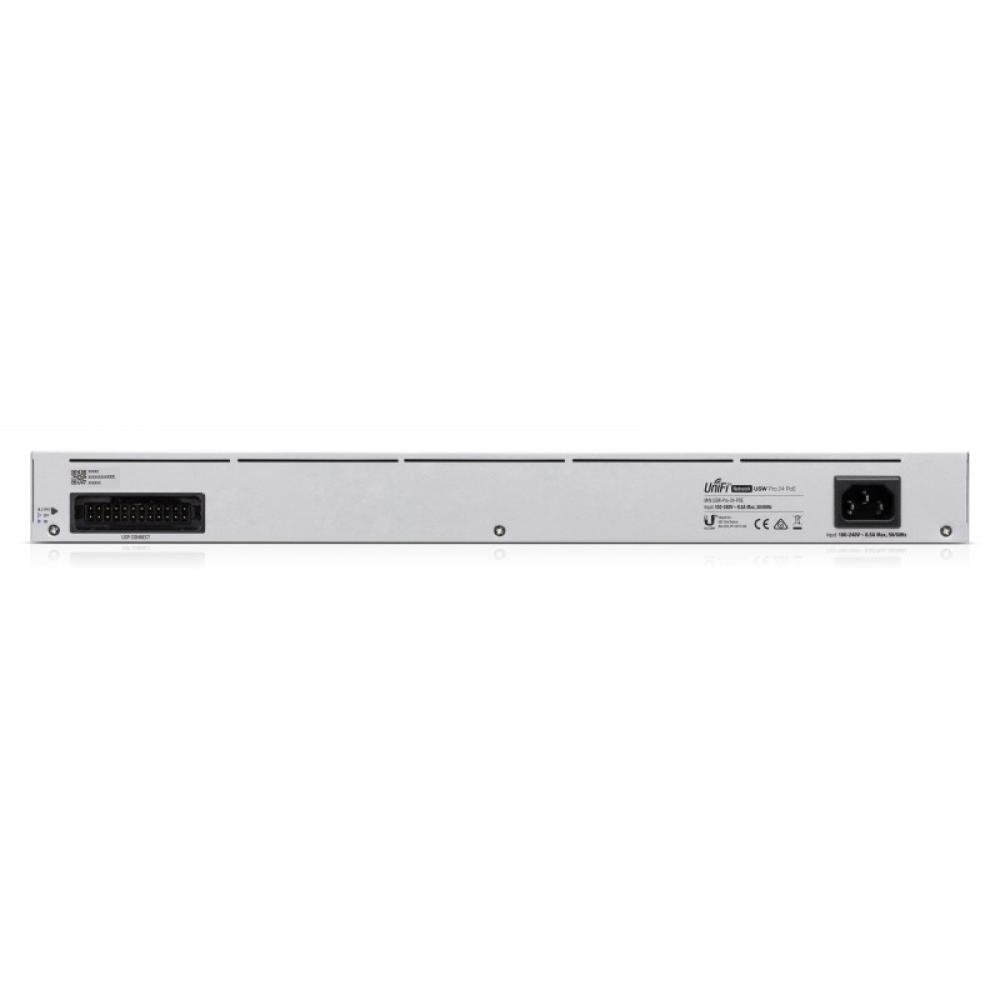 Ubiquiti - UniFi Pro 24-Port PoE Gestionado L2/L3 Gigabit Ethernet (10/100/1000) Energía sobre Ethernet (PoE) 1U Plata