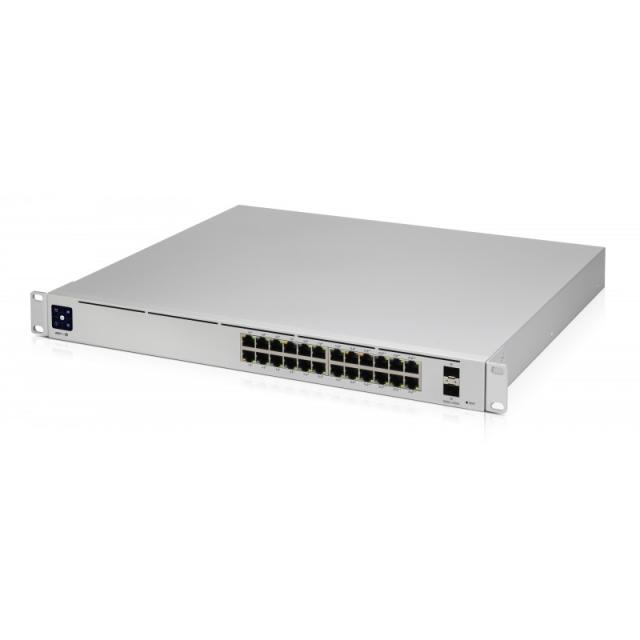 Ubiquiti - UniFi Pro 24-Port PoE Gestionado L2/L3 Gigabit Ethernet (10/100/1000) Energía sobre Ethernet (PoE) 1U Plata